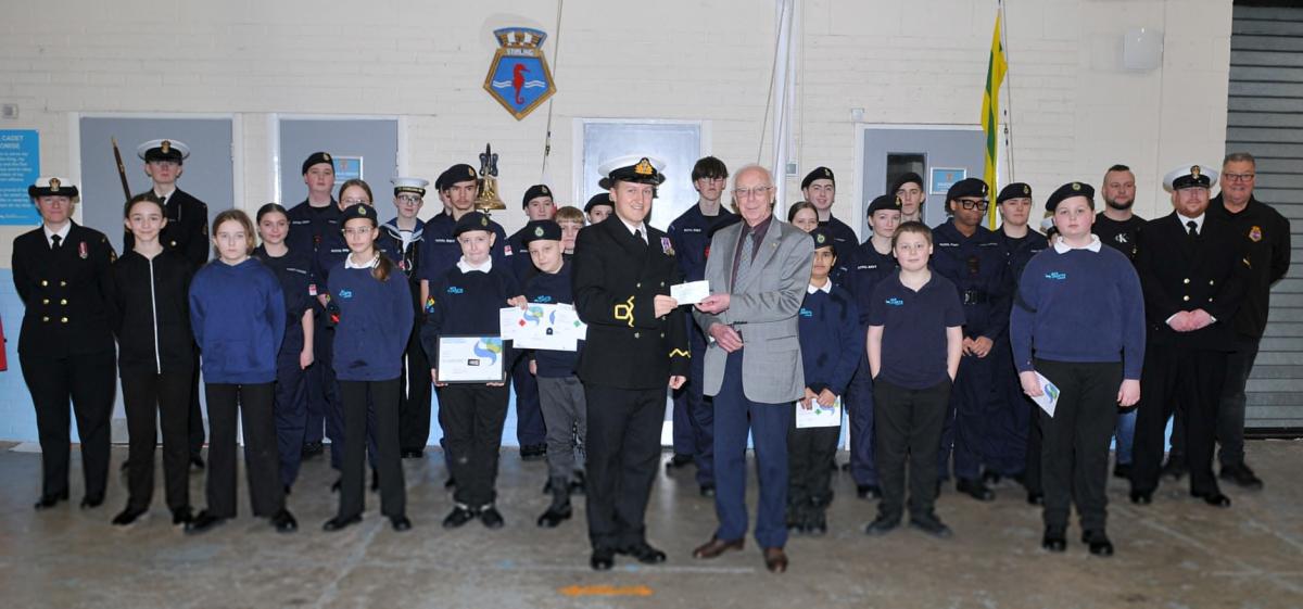 Cheque Presentation to T S Stirling Sea Cadets