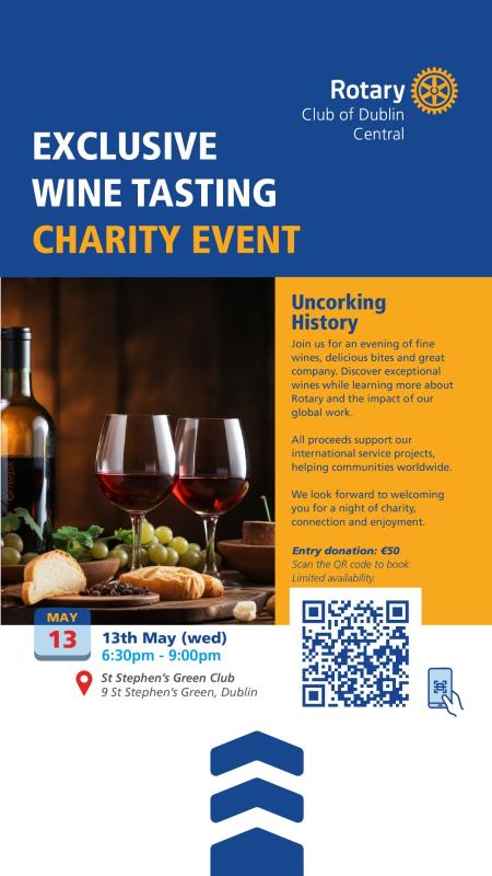 Rotary wine tasting event 13 May 2026