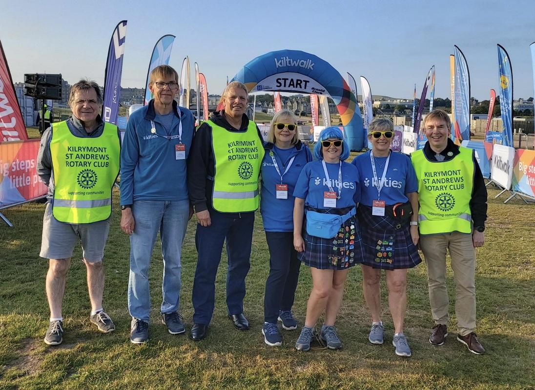 Members and friends helping at 2025 Kiltwalk