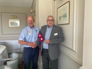 Peter Reid with President Alan