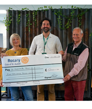cheque presentation to ShelterBox