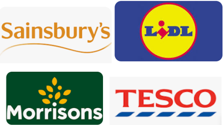 Supermarket logos
