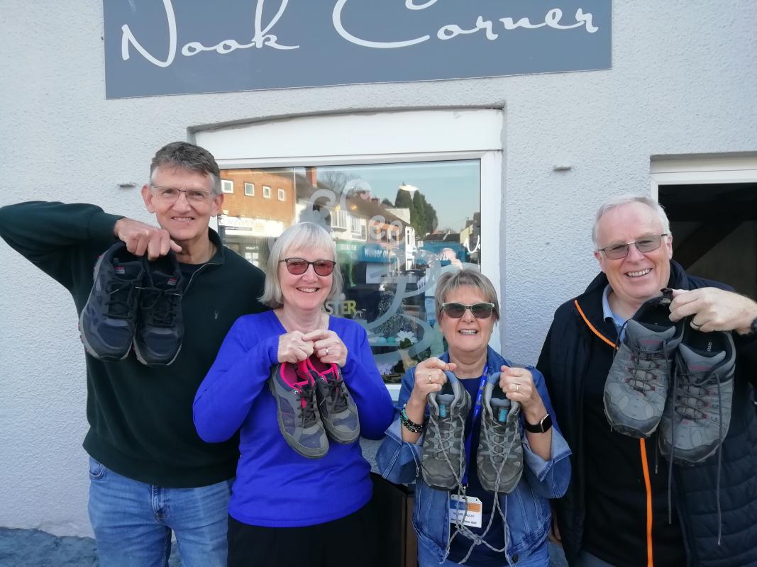 Four of the five Bradgate Old Oaks team... Cees, Linda, Maggie and Adrian. The fifth member, Sue, was busy when the photo was taken... walking somewhere no doubt!
