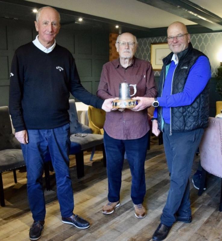 The winners Mel Thomas and Tony Forster with President Peter Groves