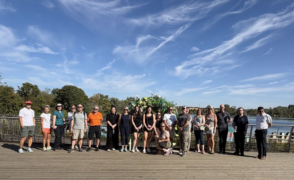 Attendees of the netwalking event
