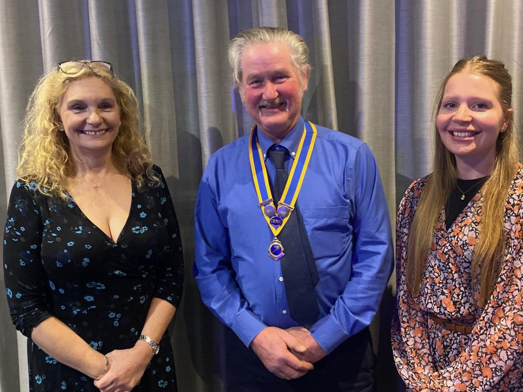 President Hugh Allen with Paula Everest and Sarah of Westerleigh Judokwai