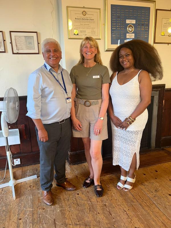 District Membership Chair Amanda Joseph, President Elect Ann McCall, District Governor Nominee and Youth Chair Claudio Durran