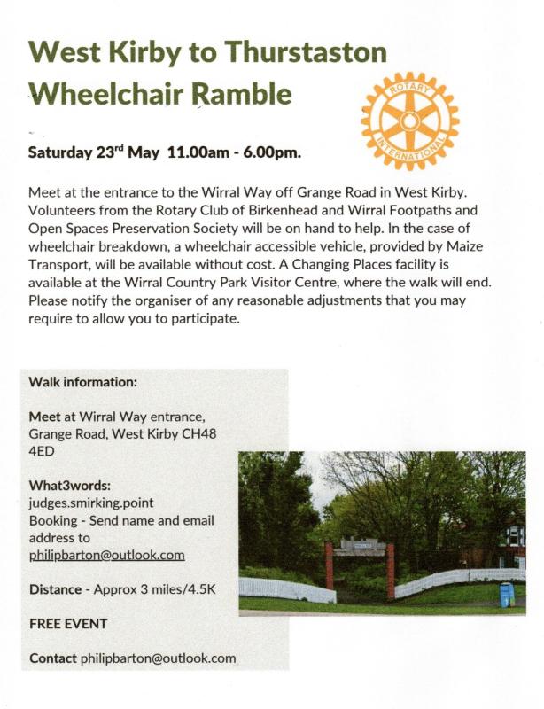 WHEELCHAIR RAMBLE - Wirral Way
