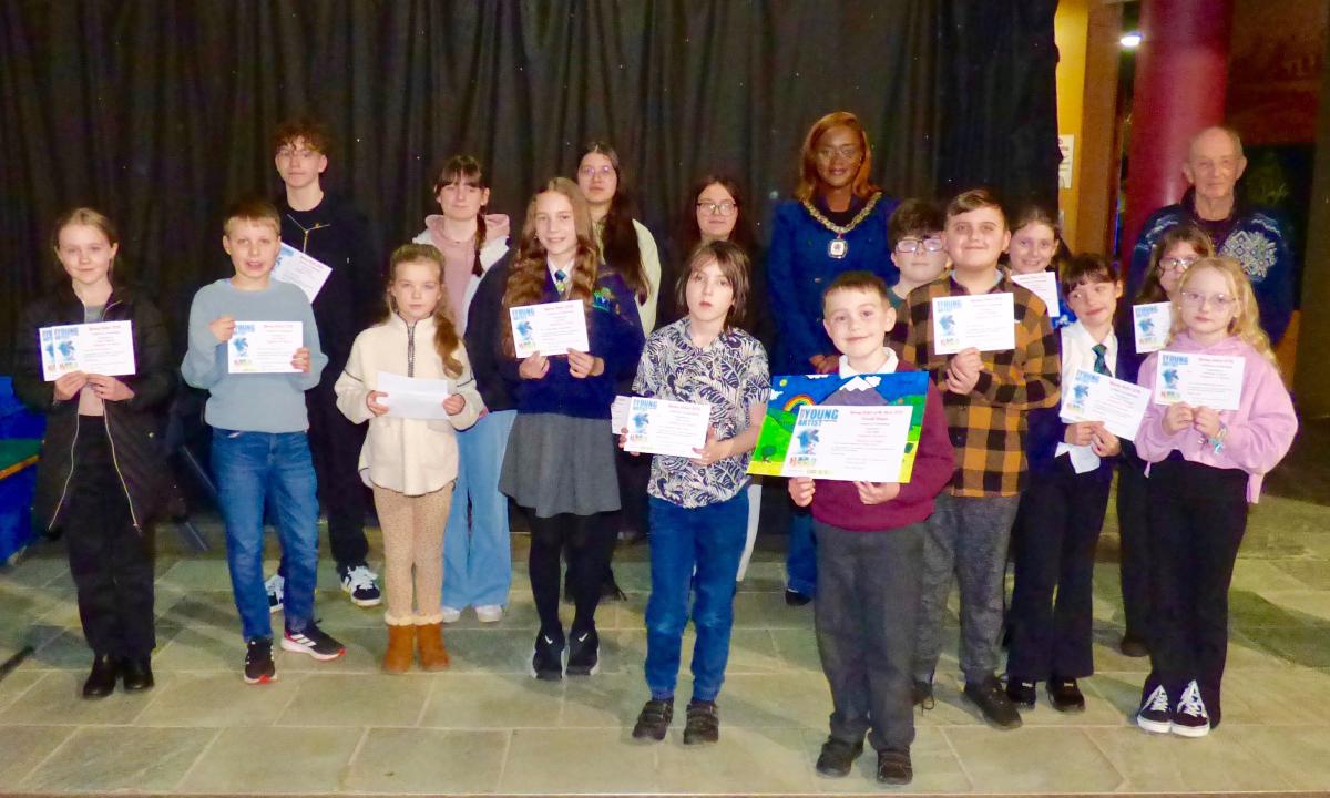 Contestants, winners, Mayor Damilola and judge Martin  Young Artist 2026