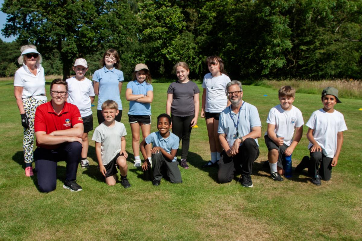 Crockerne School pupils enjoying a golf session.