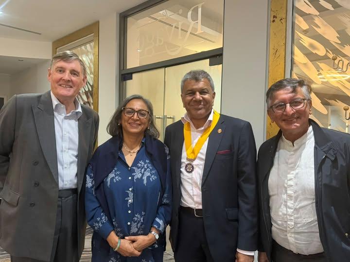 Speaker and Rotary friends.