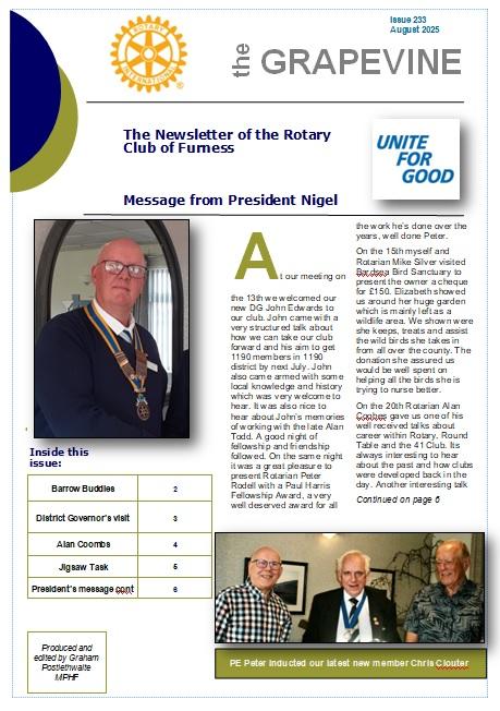 front page of August 2025 edition