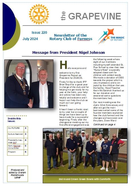 Our monthly newsletter cover page