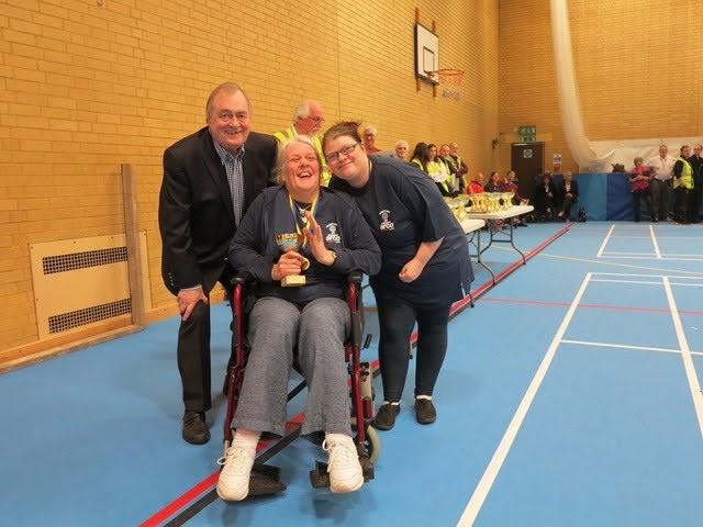 Lord Prescott at the awards ceremony of the 2018 Games.