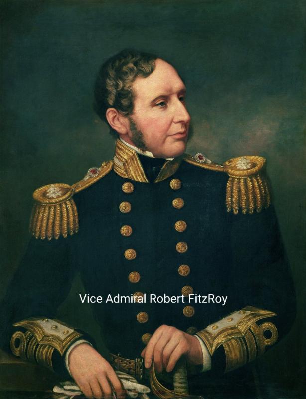 Vice Admiral Robert Fitzroy a keen meteorologist and the founder Met Office in 1854