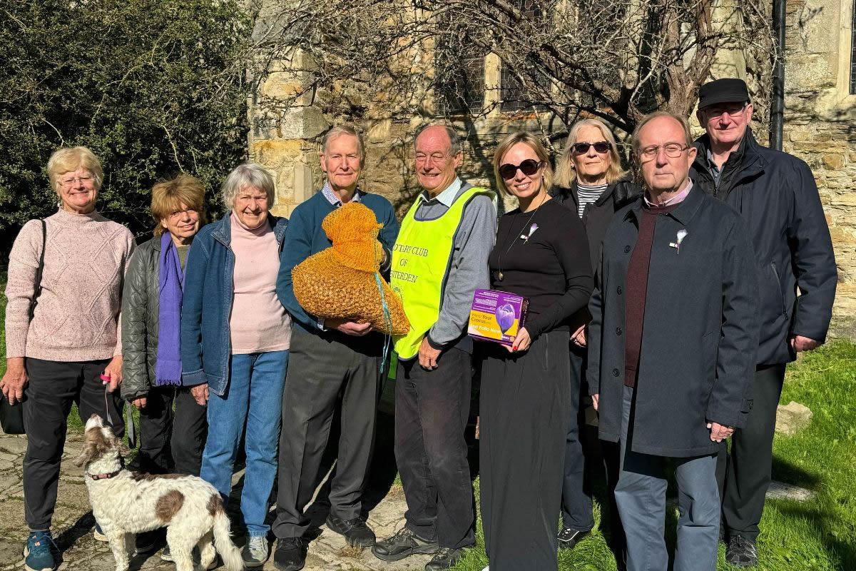 Polio Eradication - purple crocus bulbs given to Tenterden Wildlife for planting in Tenterden