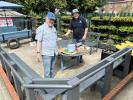 Painting the garden furniture