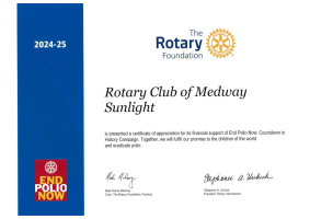 Recognition of Medway Sunlight Rotary