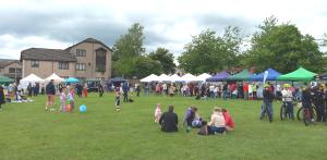 A wide view of the Lazy Sunday event