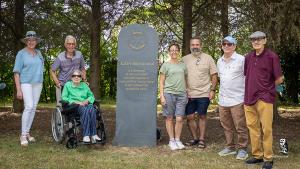 Members visiting the Rotary dedication