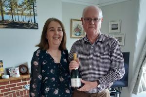 Martyn & Bernadette with winnings