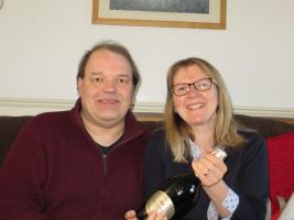 Winners of the Bird Quiz Annie and Paul Savage
