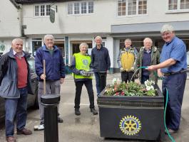 Planters freshly filled