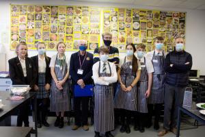 Young Chef entrants with judges