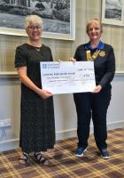 President Pam presents Ann Mackintosh with cheque for £9,550