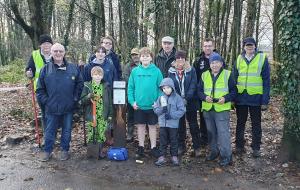 Rotarians with 1st Johnston Scouts and parents