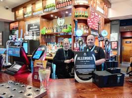 Christina & Jerome from New Stepney Pub, Llanelli who gave us a warm welcome & helped with the unloading.