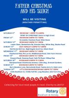 Flier for Santa's visits 2025