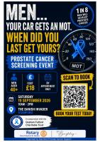Promotional poster for PSA testing event