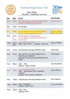 Diary Dates   Dec2025  -  Feb2026