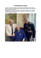 David Woodward awarded the BEM