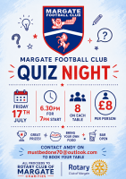 Quiz Night- Margate Football Club 17 July 2026