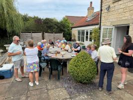 Club members at BBQ