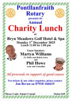Pontllanfraith Rotary Annual Charity Lunch