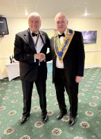 Ian Fletcher handing over club presidency to Paul Brading