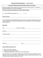 HMRC Gift Aid form