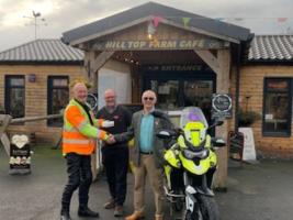 Cheque presentation to Blood Bikes