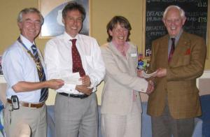 Cheques to Prostate cancer research & Butterwick Hospice
