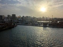 Leaving Dakar port