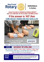 Defibrillator & CPR Training Saturday 18th April
