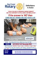 FREE Defibrillator Training Sat 22nd November