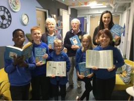 Dictionaries distributed to local school