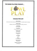 Murder Mystery  19th March