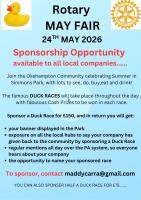 Promote your business - Sponsor a duck race!!