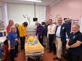 Rotary representatives including RI Director Harriette Verwey with Department heads....