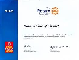 Rotary Club of Thanet supports End Polio Now